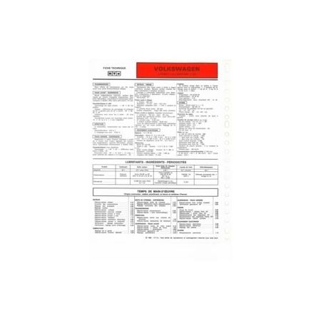 Passat 1.6  Fiche Technique Volkswagen