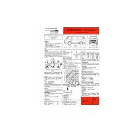 Transporter 1.6 air  Fiche Technique Volkswagen