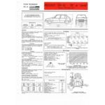 205 GL GE Fiche Technique Peugeot