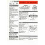 309 SRD Turbo Fiche Technique Peugeot