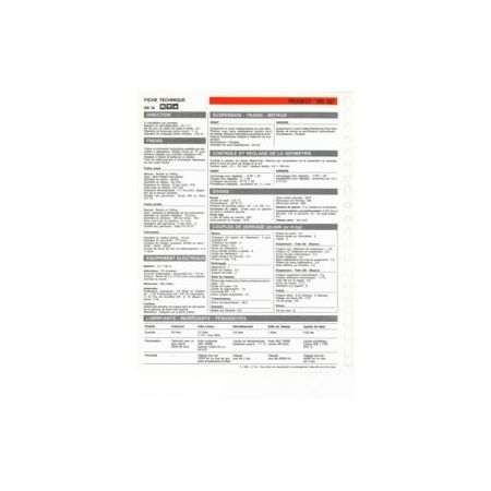 309 GE Fiche Technique Peugeot