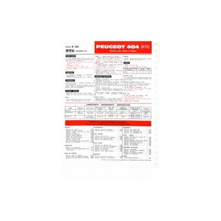 404 9cv Fiche Technique Peugeot