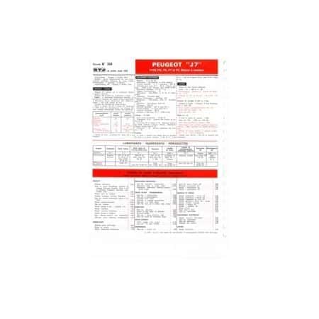 J7 Ess. Fiche Technique Peugeot