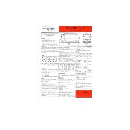 J9 Diesel Fiche Technique Peugeot