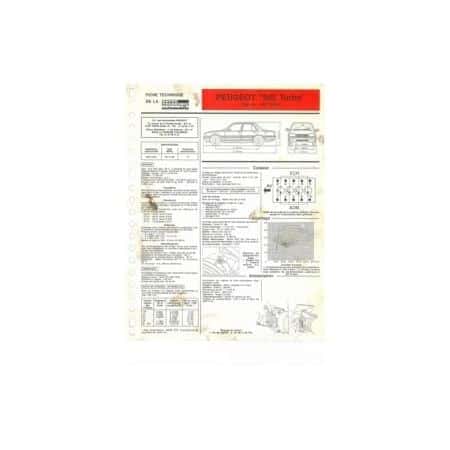 505 Turbo Fiche Technique Peugeot