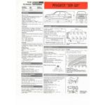 309 GR Fiche Technique Peugeot