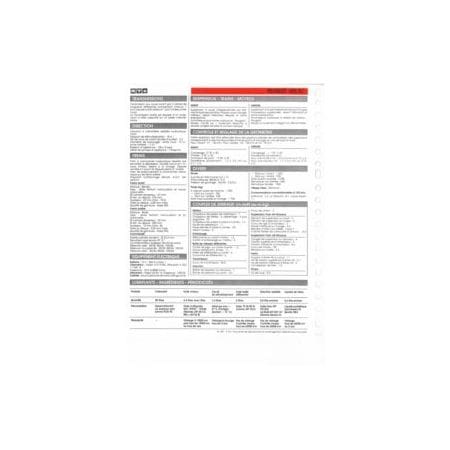 605 SL Fiche Technique Peugeot