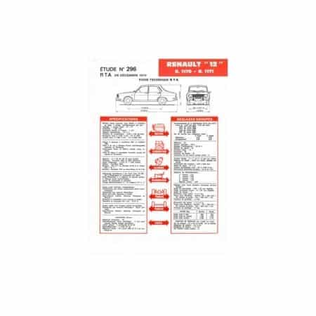 R12 Fiche Technique Renault