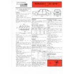 R20 GTD Fiche Technique Renault