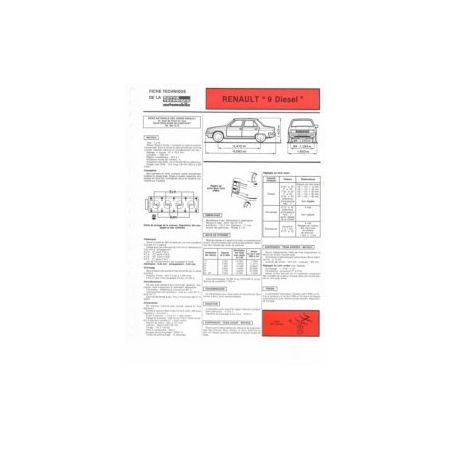 R9 Diesel Fiche Technique Renault