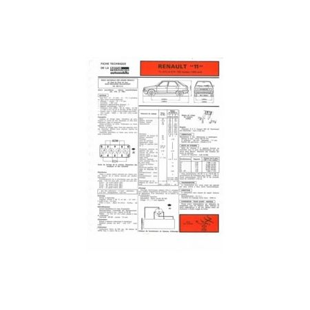 R11 1.4l Fiche Technique Renault