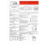 R25 V6 dep 06/88 Fiche Technique Renault