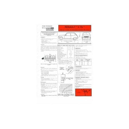 R5 TS Jusq 81 Fiche Technique Renault