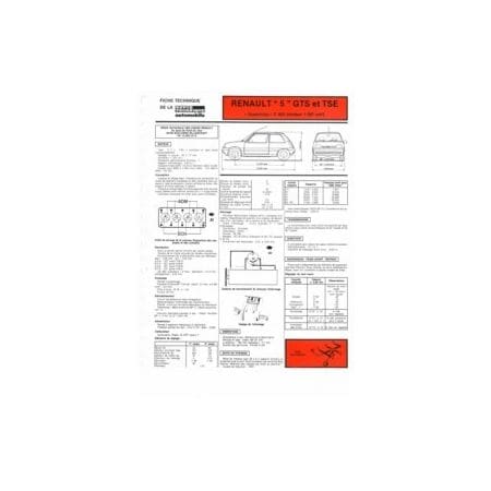 SuperCinq GTS TSE Fiche Technique Renault