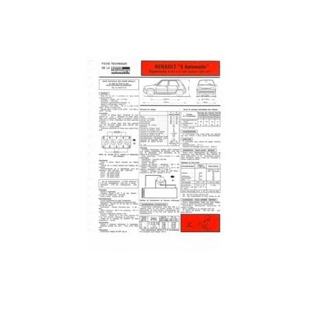 SuperCinq Auto Fiche Technique Renault
