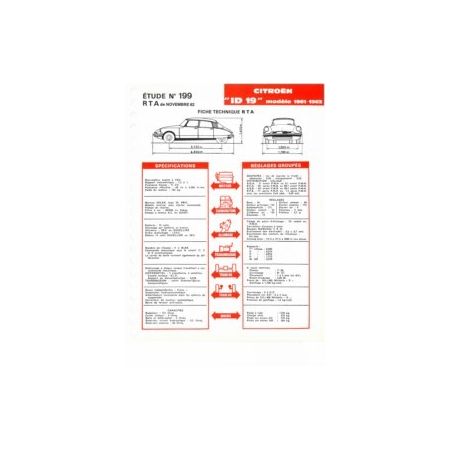 ID19 61-63 Fiche Technique Citroen