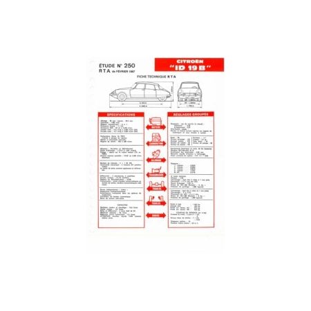 ID19 B Fiche Technique Citroen