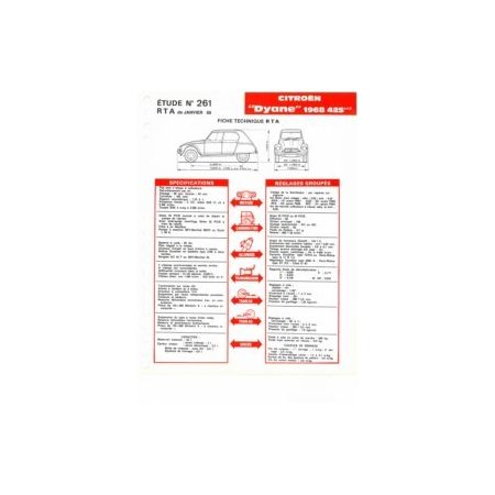 Dyane 1968 Fiche Technique Citroen