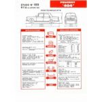 404 Fiche Technique Peugeot