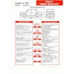 1100 Spécial  Fiche Technique Simca Talbot