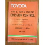 HI-LUX Repair Manual Anglais Emission Toyota