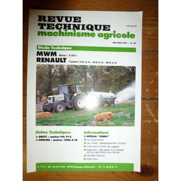 75 85 90 .32 .34 Revue Technique Agricole Mwm