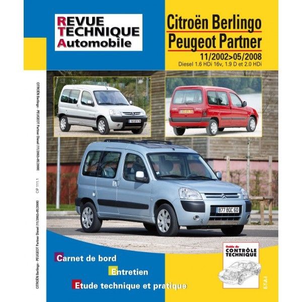 Berlingo Partner 02-08 Revue Technique Citroen