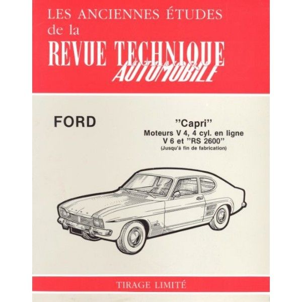 Capri V4 V6 RS Revue Technique Ford