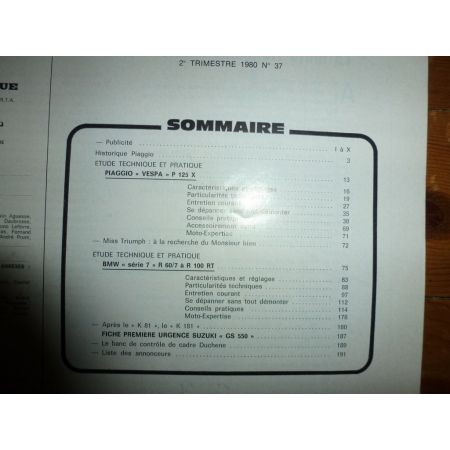PX125 R60 à R100 Revue Technique moto Bmw Piaggio Vespa