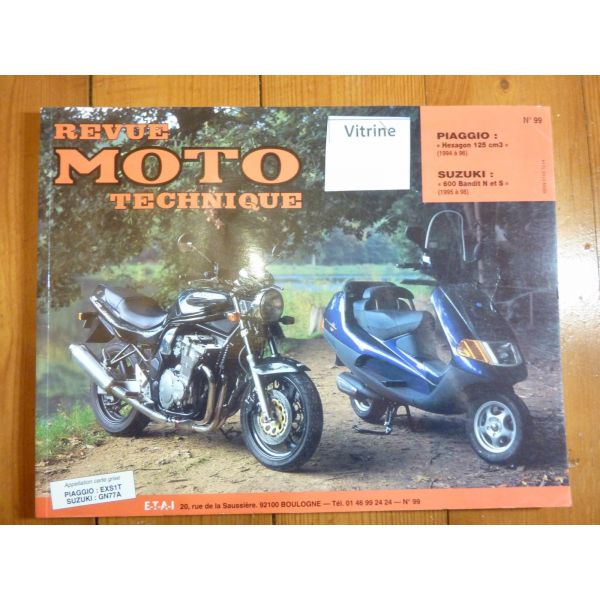 Hexagon 600 Bandit Revue Technique moto Suzuki Piaggio