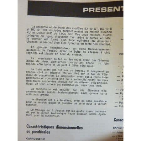 BX 19 Revue Technique Citroen