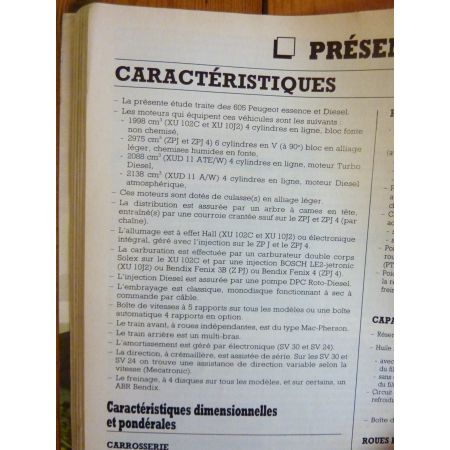 605 Revue Technique Peugeot