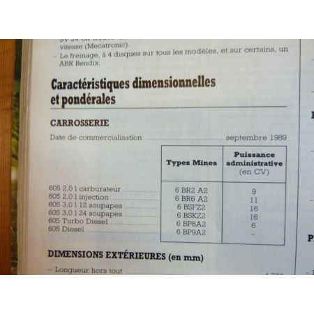 605 Revue Technique Peugeot