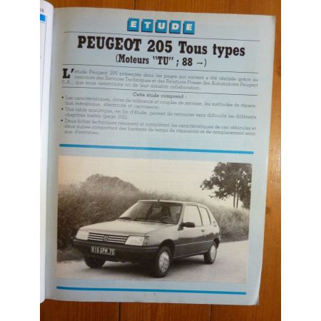 205 TU Revue Technique Peugeot