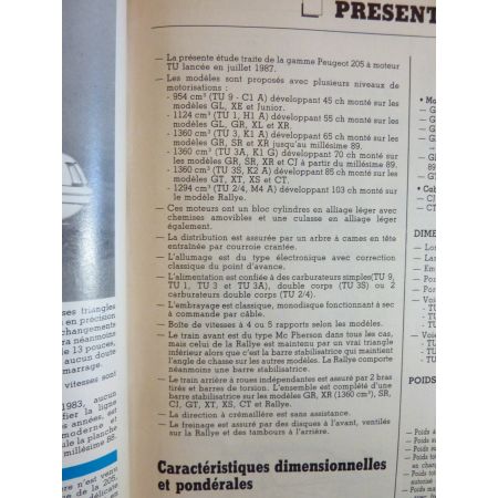 205 TU Revue Technique Peugeot