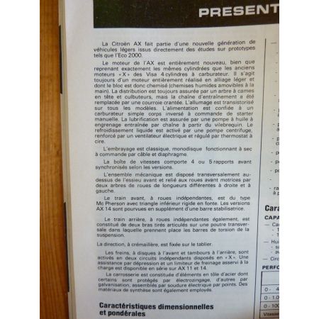 AX 10 11 14 Revue Technique Citroen