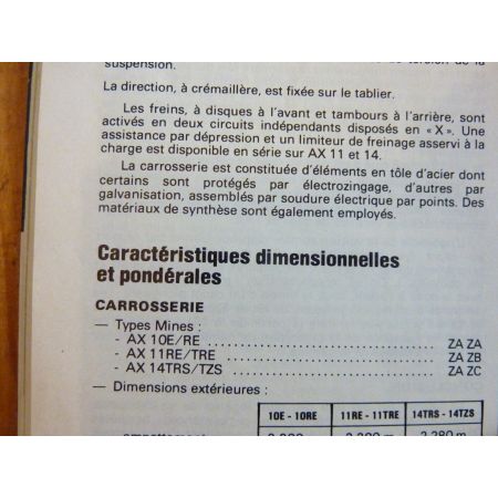 AX 10 11 14 Revue Technique Citroen