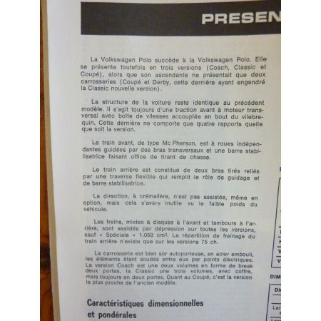 Polo I Revue Technique Volkswagen