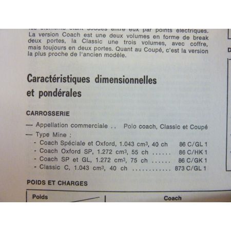 Polo I Revue Technique Volkswagen