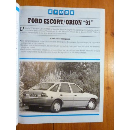 Escort Orion 91- Revue Technique Ford