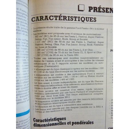 Fiesta 84 Revue Technique Ford