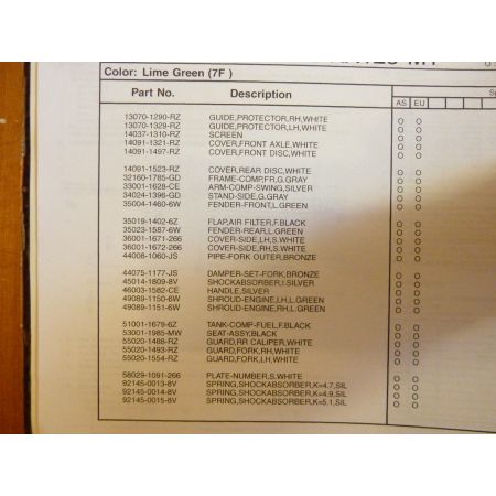 03- KX125 M1 Catalogue Pieces