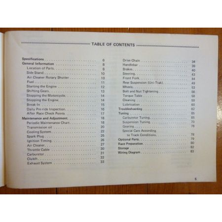 KX250 - Manuel Propriétaire