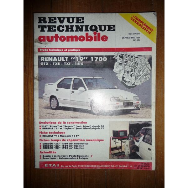 R19 1700 Revue Technique Renault