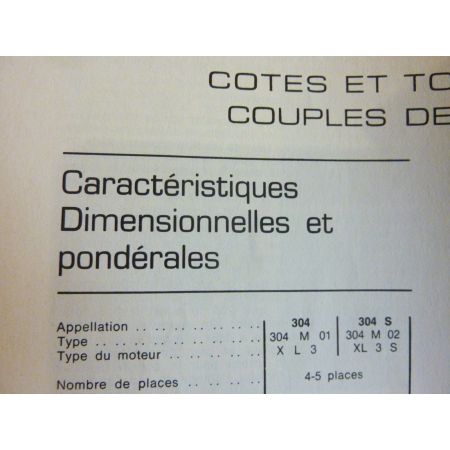 304 72 Revue Technique Peugeot
