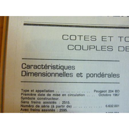 204 bk Revue Technique Peugeot