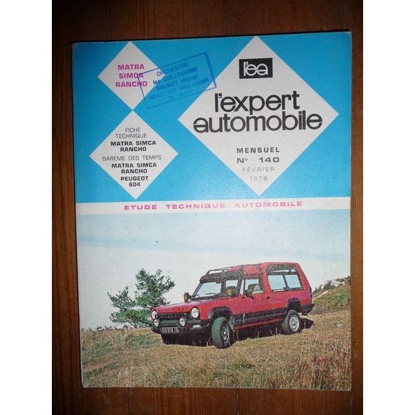 Rancho Revue Technique Matra Simca Talbot