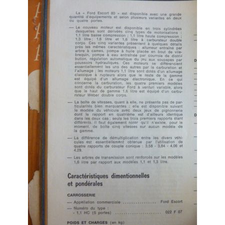 Escort 81 Revue Technique Ford