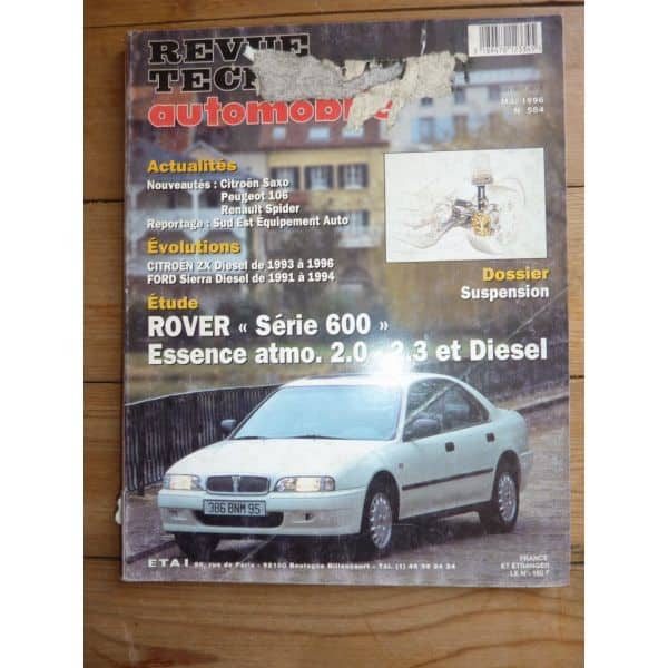 RTA Revues techniques ROVER Série 600 Essence atmosphétique 2.0l - 2.3l et Diesel