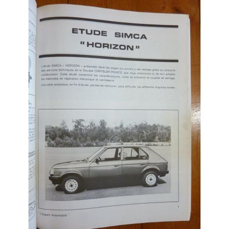HORIZON -80 Revue Technique Chrysler Simca Talbot